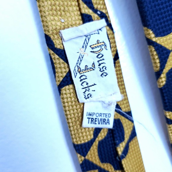 Vintage | Mod Pattern Tie Blue & Yellow - Picture 2 of 6